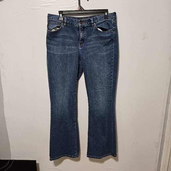 Size 10 Premium Lauren Jeans Company Women’s Denim Jeans Boot Cut B15 - Picture 1 of 7